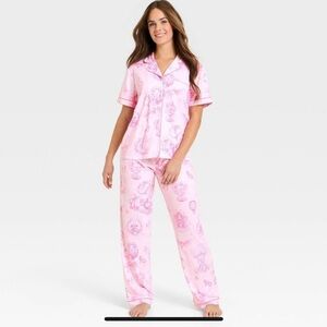 NWT Wicked x Katie Kime Pink Women's Graphic Pajama Set Sz L